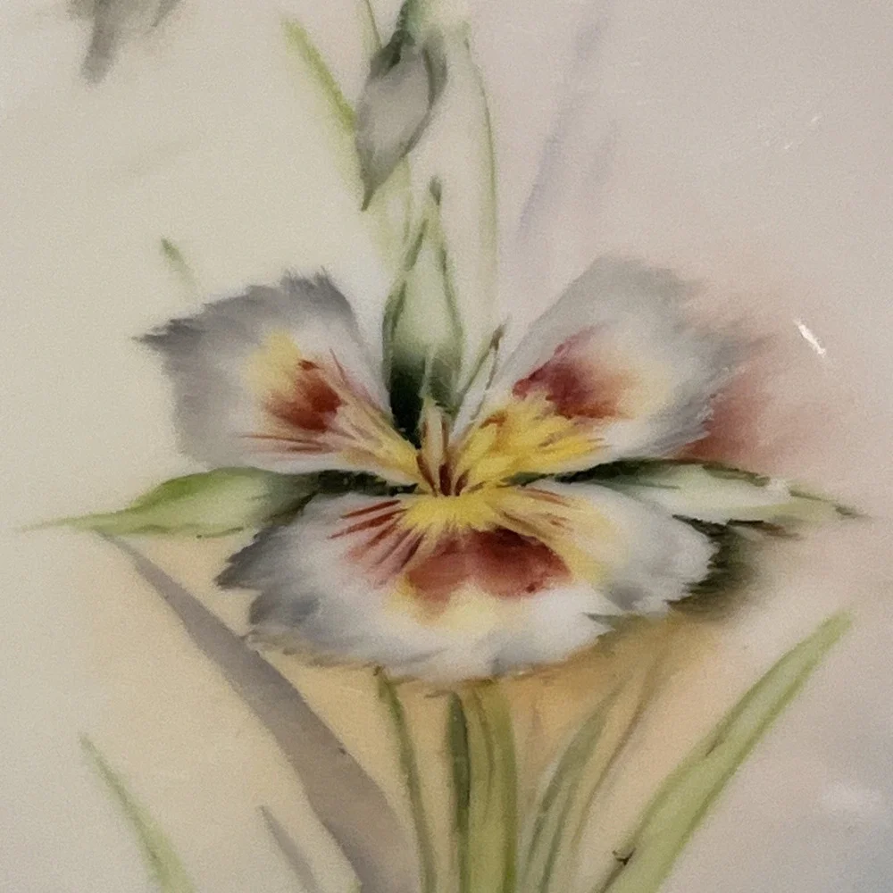 VTG Bavaria Plate Hand Painted Porcelain Signed Kayser Gold Trim 6